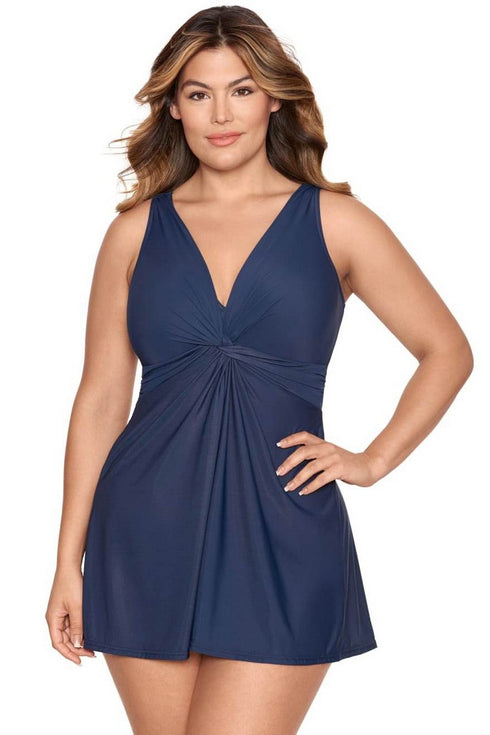 MiracleSuit Women’s Solids Plus Size Marais Swimdress